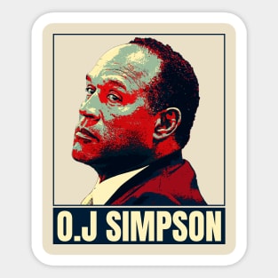 oj simpson retro color Sticker